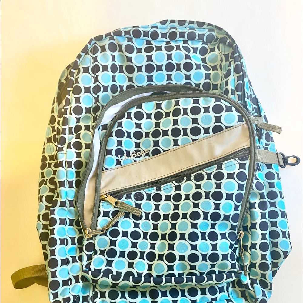 Ll bean bag travel luggage school back pack blue